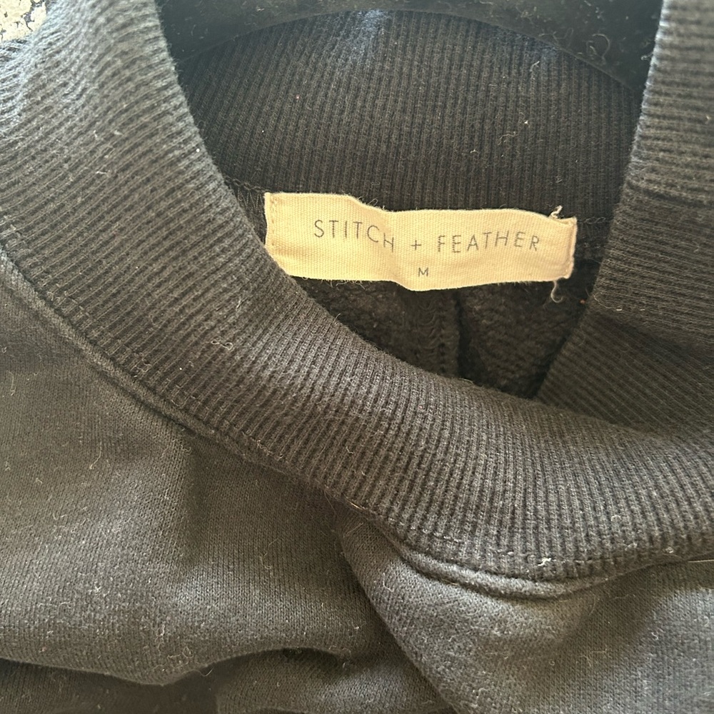 Women's Black Mock Sweater with pockets - Picture 2 of 3